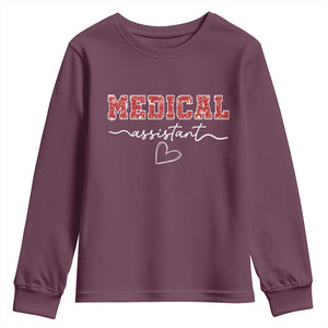 Christmas Medical Assistant Youth Sweatshirt MA Nurse Gift - Print Your Wear