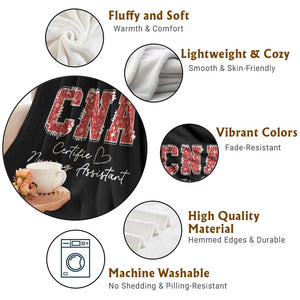 CNA Christmas Throw Blanket Certified Nursing Assistant Gift TS10 Print Your Wear