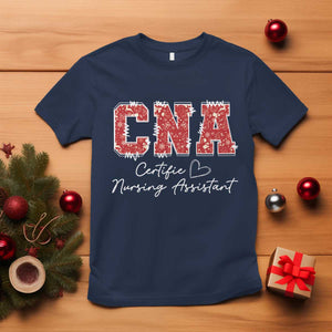 CNA Christmas T Shirt Certified Nursing Assistant Gift TS10 Navy Print Your Wear