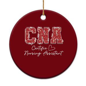 CNA Christmas Ceramic Ornament Certified Nursing Assistant Gift TS10 1pc Red Print Your Wear