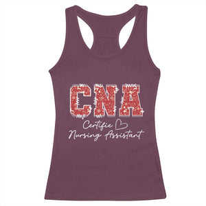CNA Christmas Racerback Tank Top Certified Nursing Assistant Gift TS10 Maroon Print Your Wear