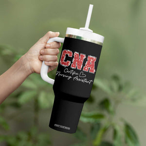 CNA Christmas Tumbler With Handle Certified Nursing Assistant Gift - Print Your Wear