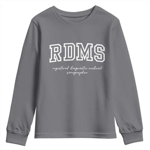 Sonographer Youth Sweatshirt RDMS Ultrasound Tech Technologist Gift TS10 Charcoal Print Your Wear