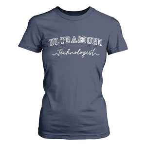 Ultrasound Tech T Shirt For Women Technologist Gift Sonographer Sonography Student TS10 Navy Print Your Wear