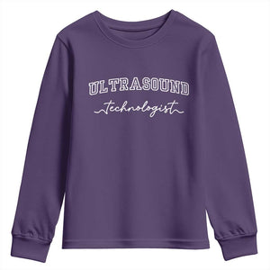 Ultrasound Tech Youth Sweatshirt Technologist Gift Sonographer Sonography Student TS10 Purple Print Your Wear