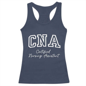 Certified Nursing Assistant Racerback Tank Top CNA Gift TS10 Navy Print Your Wear