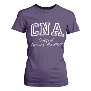 Certified Nursing Assistant T Shirt For Women CNA Gift TS10 Purple Print Your Wear