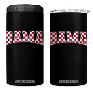 Vintage Bama 4 in 1 Can Cooler Tumbler Retro Checkered Varsity Alabama Lover AL State TS10 One Size: 16 oz Black Print Your Wear