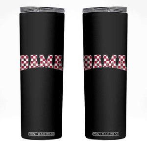 Vintage Bama Skinny Tumbler Retro Checkered Varsity Alabama Lover AL State TS10 Black Print Your Wear