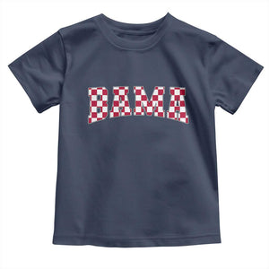 Vintage Bama Toddler T Shirt Retro Checkered Varsity Alabama Lover AL State TS10 Navy Print Your Wear