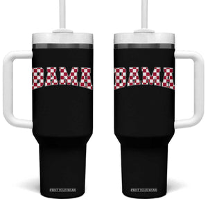 Vintage Bama Tumbler With Handle Retro Checkered Varsity Alabama Lover AL State TS10 One Size: 40 oz Black Print Your Wear
