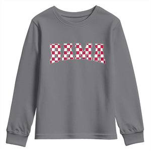 Vintage Bama Youth Sweatshirt Retro Checkered Varsity Alabama Lover AL State TS10 Charcoal Print Your Wear