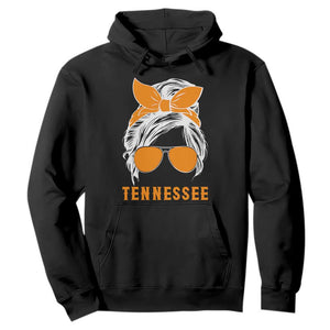 Tennessee Fan Hoodie Volunteers College Football Lover Game Day Messy Bun TS10 Black Print Your Wear
