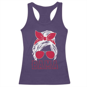 Alabama Fan Racerback Tank Top Bama Football Lover Game Day Messy Bun TS10 Purple Print Your Wear