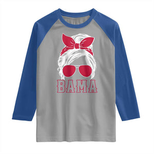 Alabama Fan Raglan Shirt Bama Football Lover Game Day Messy Bun TS10 Sport Gray Royal Print Your Wear