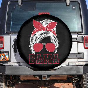 Alabama Fan Spare Tire Cover Bama Football Lover Game Day Messy Bun TS10 No hole Black Print Your Wear