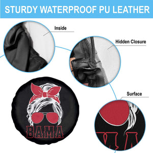 Alabama Fan Spare Tire Cover Bama Football Lover Game Day Messy Bun TS10 Print Your Wear