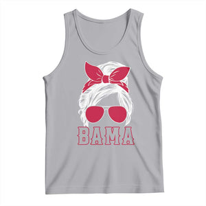 Alabama Fan Tank Top Bama Football Lover Game Day Messy Bun TS10 Athletic Heather Print Your Wear