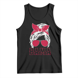Alabama Fan Tank Top Bama Football Lover Game Day Messy Bun TS10 Black Print Your Wear