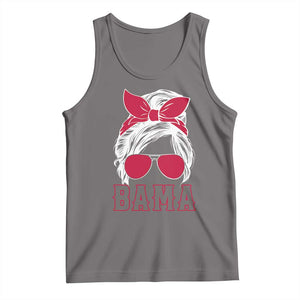 Alabama Fan Tank Top Bama Football Lover Game Day Messy Bun TS10 Deep Heather Print Your Wear