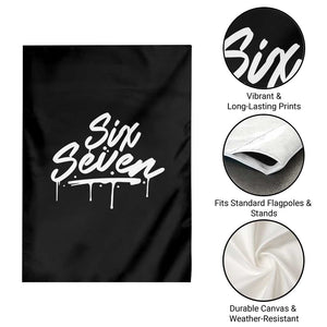 Fun Six Seven Meme Garden Flag Funny 6 7 Meme Gen Alpha Slang Streetwear TS10 Print Your Wear