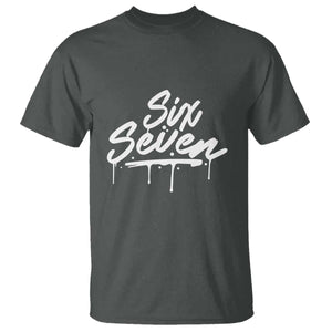 Fun Six Seven Meme T Shirt Funny 6 7 Meme Gen Alpha Slang Streetwear TS10 Dark Heather Print Your Wear