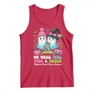 Metastatic Breast Cancer Awareness Ghost Tank Top Halloween Green Teal Pink Ribbon TS10 Red Print Your Wear