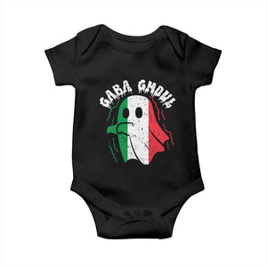 Gabagool Ghost Italian Baby Onesie Funny Halloween Costume Gaba Ghoul Pun TS10 Black Print Your Wear