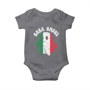 Gabagool Ghost Italian Baby Onesie Funny Halloween Costume Gaba Ghoul Pun TS10 Charcoal Print Your Wear