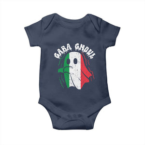 Gabagool Ghost Italian Baby Onesie Funny Halloween Costume Gaba Ghoul Pun TS10 Navy Print Your Wear