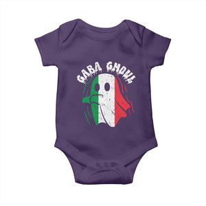 Gabagool Ghost Italian Baby Onesie Funny Halloween Costume Gaba Ghoul Pun TS10 Purple Print Your Wear