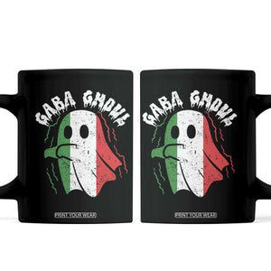 Gabagool Ghost Italian Coffee Mug Funny Halloween Costume Gaba Ghoul Pun TS10 Black Print Your Wear