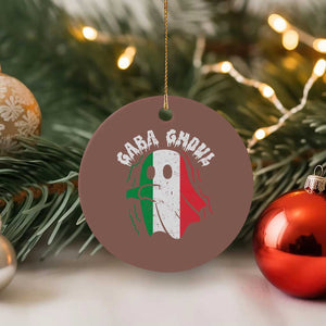 Gabagool Ghost Italian Ceramic Ornament Funny Halloween Costume Gaba Ghoul Pun TS10 1pc Mocha Print Your Wear