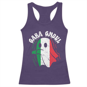 Gabagool Ghost Italian Racerback Tank Top Funny Halloween Costume Gaba Ghoul Pun TS10 Purple Print Your Wear