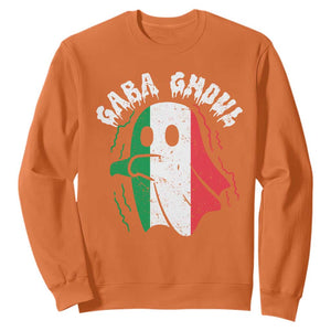 Gabagool Ghost Italian Sweatshirt Funny Halloween Costume Gaba Ghoul Pun TS10 Orange Print Your Wear