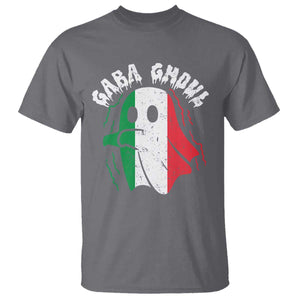 Gabagool Ghost Italian T Shirt Funny Halloween Costume Gaba Ghoul Pun TS10 Charcoal Print Your Wear
