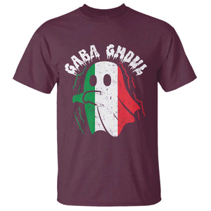 Gabagool Ghost Italian T Shirt Funny Halloween Costume Gaba Ghoul Pun TS10 Maroon Print Your Wear