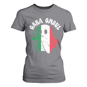 Gabagool Ghost Italian T Shirt For Women Funny Halloween Costume Gaba Ghoul Pun TS10 Charcoal Print Your Wear