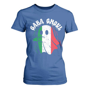 Gabagool Ghost Italian T Shirt For Women Funny Halloween Costume Gaba Ghoul Pun TS10 Royal Blue Print Your Wear
