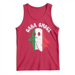 Gabagool Ghost Italian Tank Top Funny Halloween Costume Gaba Ghoul Pun TS10 Red Print Your Wear