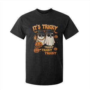 Funny Ghost T Shirt For Kid It's Tricky Tricky Tricky 90s Nostalgia Halloween Costume TS10 Black Print Your Wear