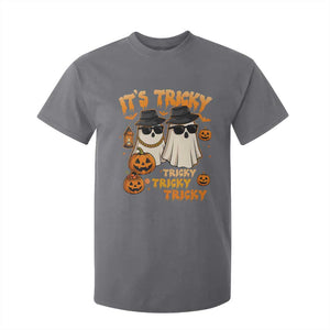 Funny Ghost T Shirt For Kid It's Tricky Tricky Tricky 90s Nostalgia Halloween Costume TS10 Charcoal Print Your Wear