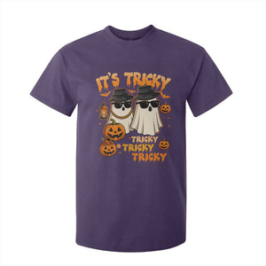 Funny Ghost T Shirt For Kid It's Tricky Tricky Tricky 90s Nostalgia Halloween Costume TS10 Purple Print Your Wear