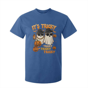 Funny Ghost T Shirt For Kid It's Tricky Tricky Tricky 90s Nostalgia Halloween Costume TS10 Royal Blue Print Your Wear