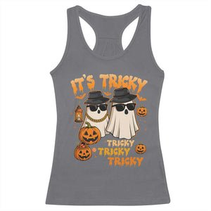 Funny Ghost Racerback Tank Top It's Tricky Tricky Tricky 90s Nostalgia Halloween Costume TS10 Charcoal Print Your Wear