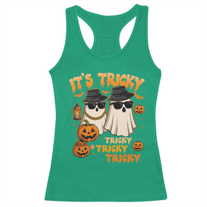 Funny Ghost Racerback Tank Top It's Tricky Tricky Tricky 90s Nostalgia Halloween Costume TS10 Irish Green Print Your Wear