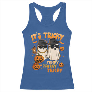 Funny Ghost Racerback Tank Top It's Tricky Tricky Tricky 90s Nostalgia Halloween Costume TS10 Royal Blue Print Your Wear