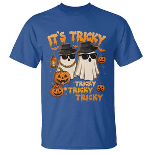Funny Ghost T Shirt It's Tricky Tricky Tricky 90s Nostalgia Halloween Costume TS10 Royal Blue Print Your Wear
