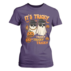 Funny Ghost T Shirt For Women It's Tricky Tricky Tricky 90s Nostalgia Halloween Costume TS10 Purple Print Your Wear