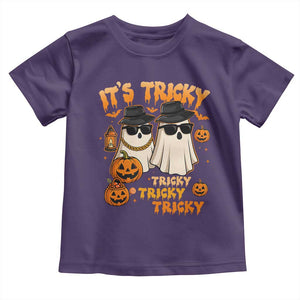 Funny Ghost Toddler T Shirt It's Tricky Tricky Tricky 90s Nostalgia Halloween Costume TS10 Purple Print Your Wear